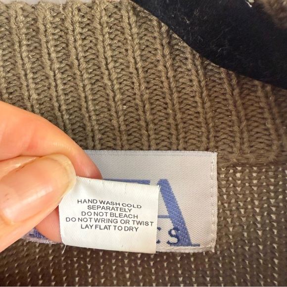 BFA Classic Beige Color block Knit Sweater size:PL - Picture 11 of 12